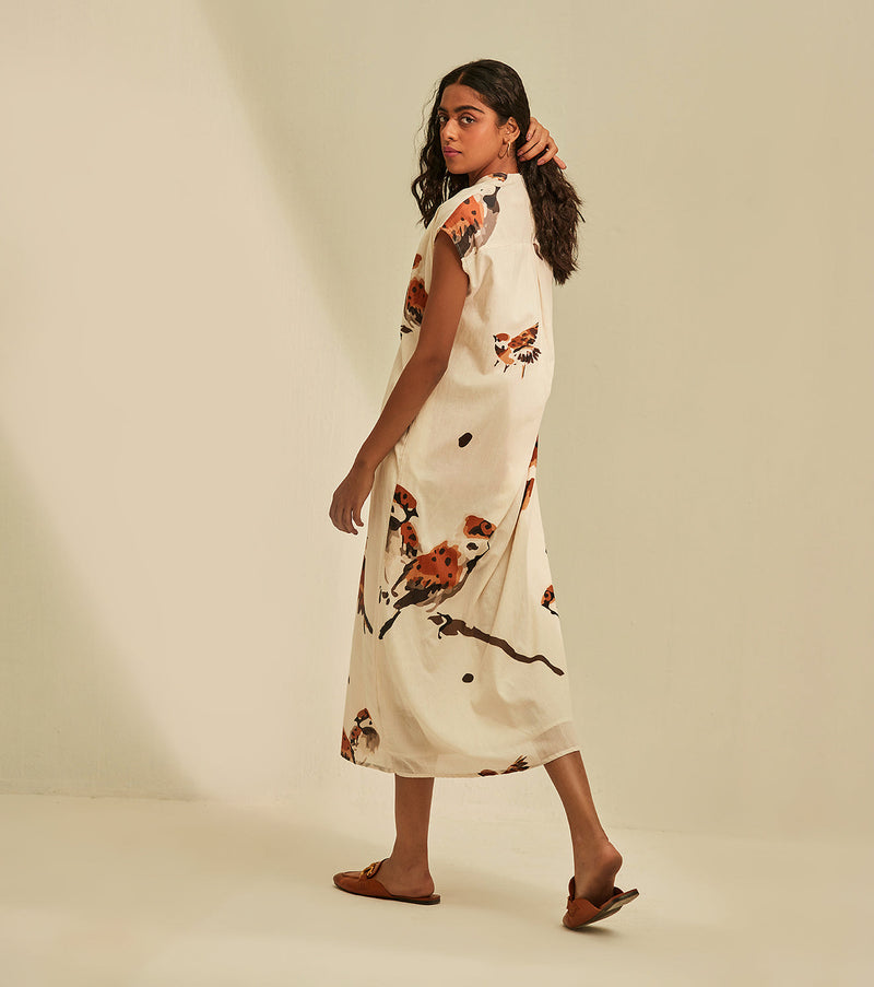 Summer's Secret Dress cotton by Khara Kapas in white for women Worldwide