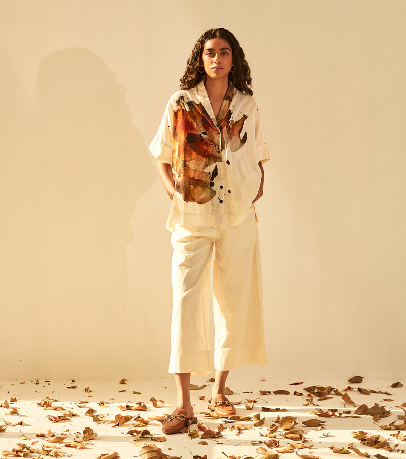 Myna Top cotton by Khara Kapas in white for women Worldwide