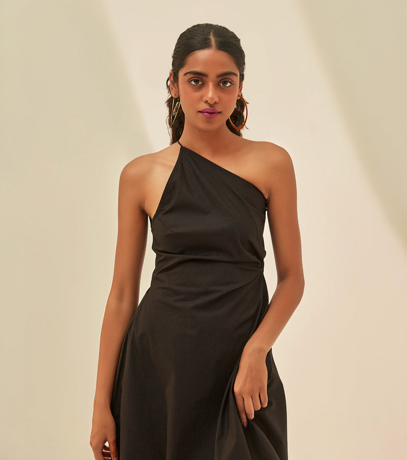 Jolene Dress poplin by Khara Kapas in black for women Worldwide