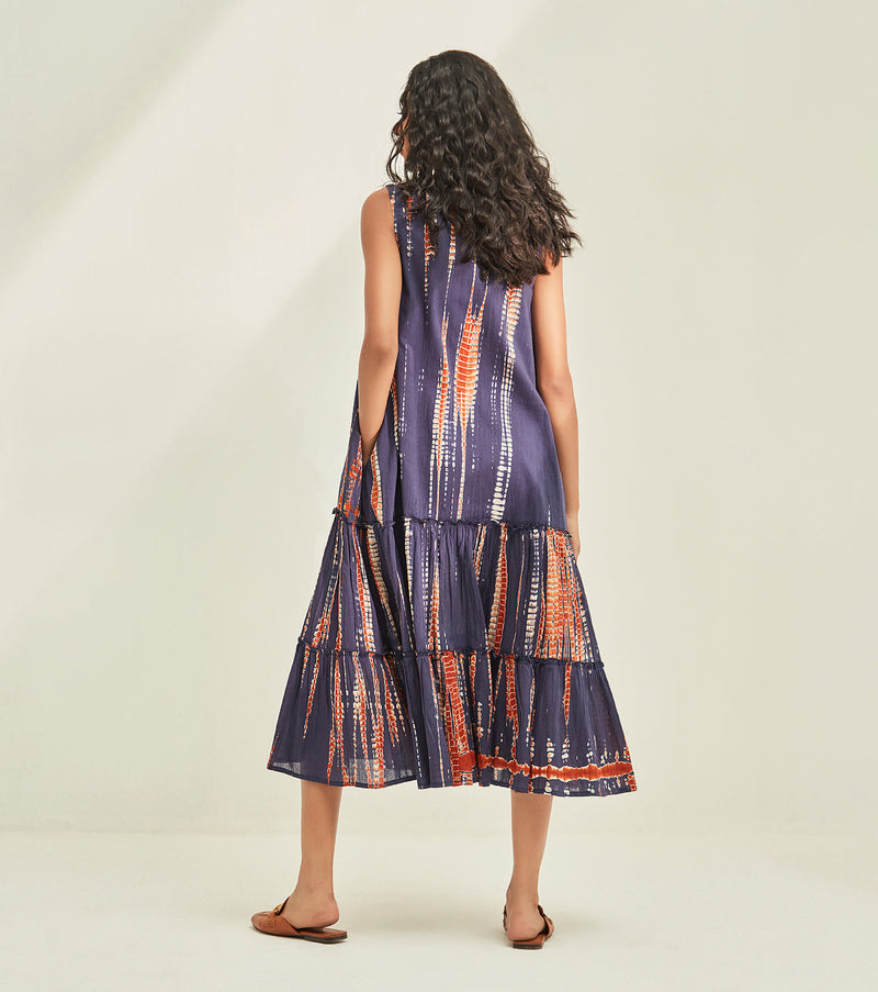 Violet Sky Dress cotton by Khara Kapas in blue for women Worldwide