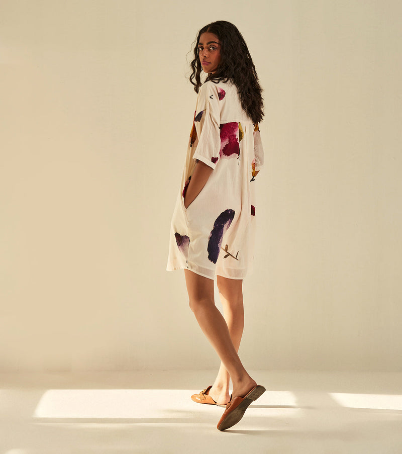 Firefly Dress cotton by Khara Kapas in white for women Worldwide
