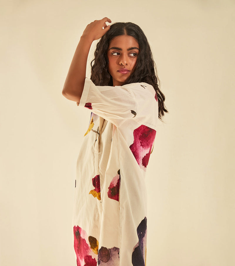 Firefly Dress cotton by Khara Kapas in white for women Worldwide