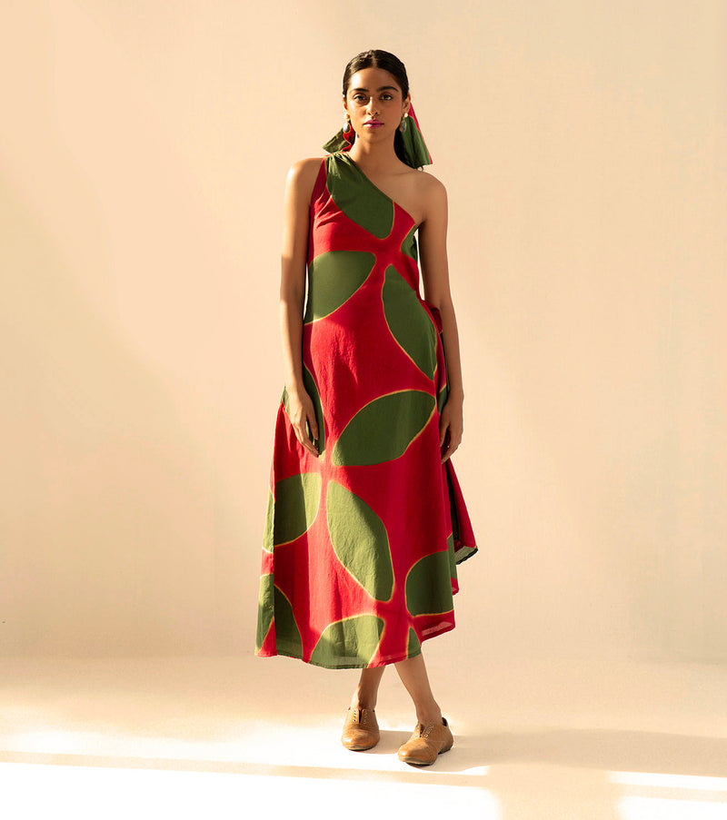Juliet's Bloom Dress cotton by Khara Kapas in pink for women Worldwide