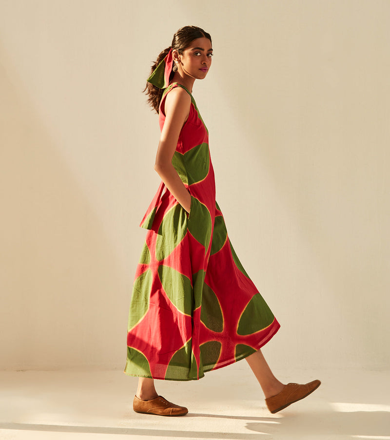 Juliet's Bloom Dress cotton by Khara Kapas in pink for women Worldwide