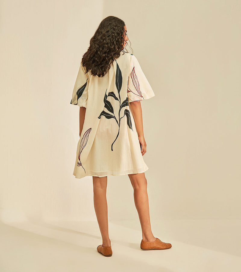 New Moon Dress cotton by Khara Kapas in white for women Worldwide