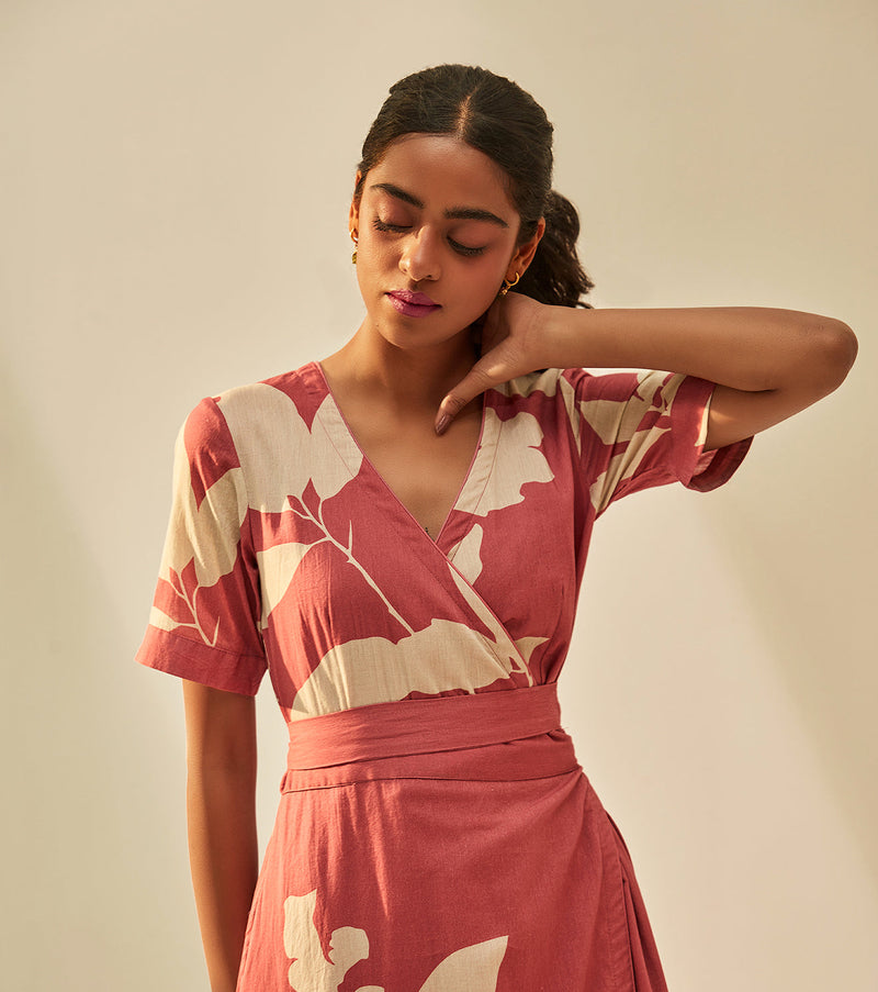 Tibet Dress cotton by Khara Kapas in pink for women Worldwide