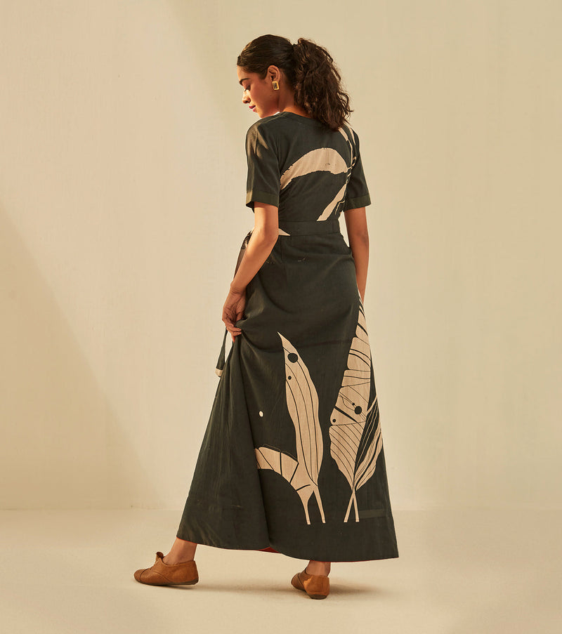 Bhutan Dress cotton by Khara Kapas in black for women Worldwide