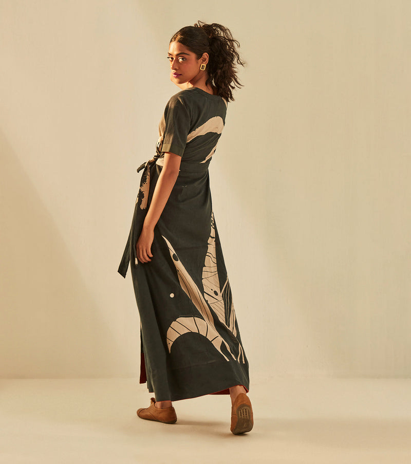 Bhutan Dress cotton by Khara Kapas in black for women Worldwide