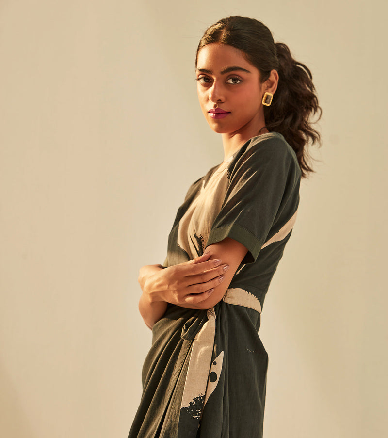 Bhutan Dress cotton by Khara Kapas in black for women Worldwide