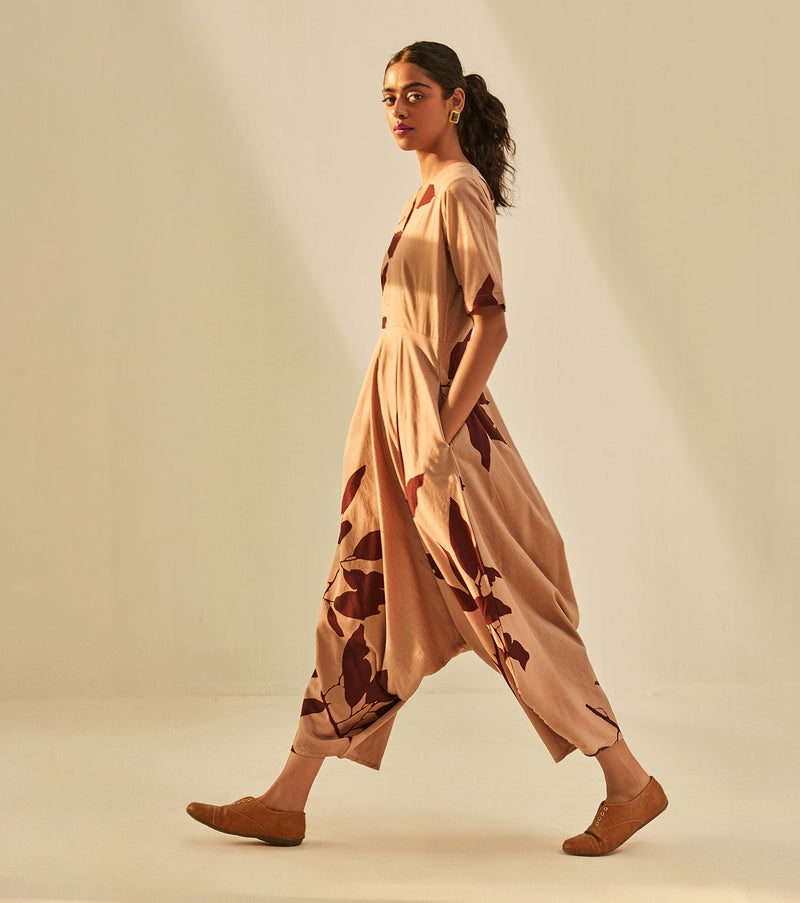 Brunet jumpsuit cotton by Khara Kapas in brown for women Worldwide