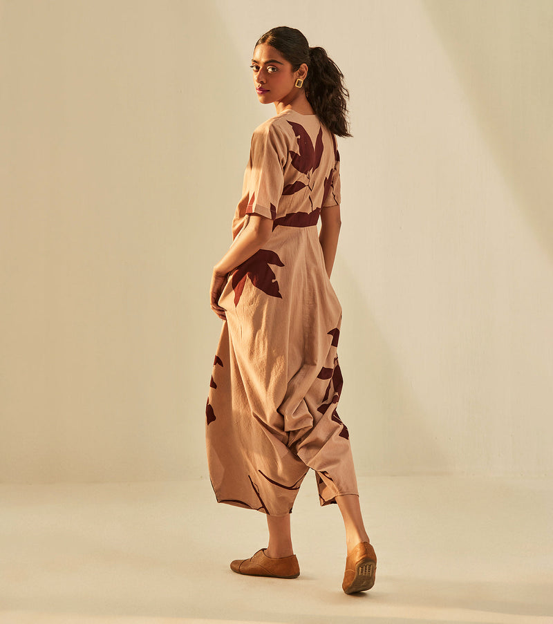 Brunet jumpsuit cotton by Khara Kapas in brown for women Worldwide
