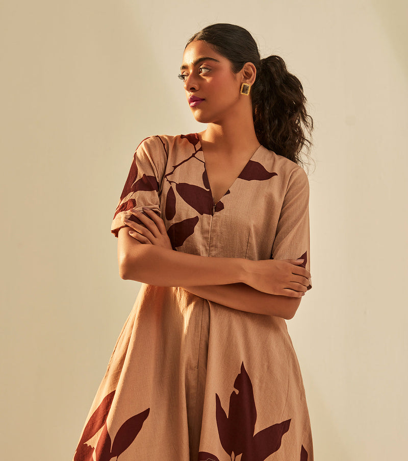 Brunet jumpsuit cotton by Khara Kapas in brown for women Worldwide