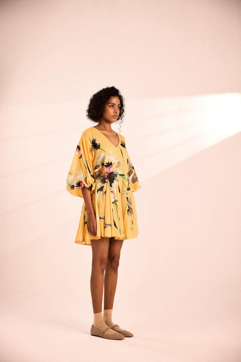 Midspring dress by Khara Kapas in yellow for women Worldwide