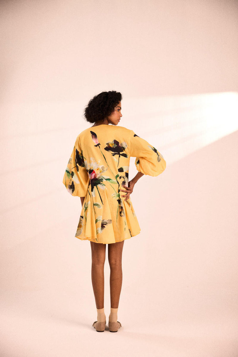 Midspring dress by Khara Kapas in yellow for women Worldwide