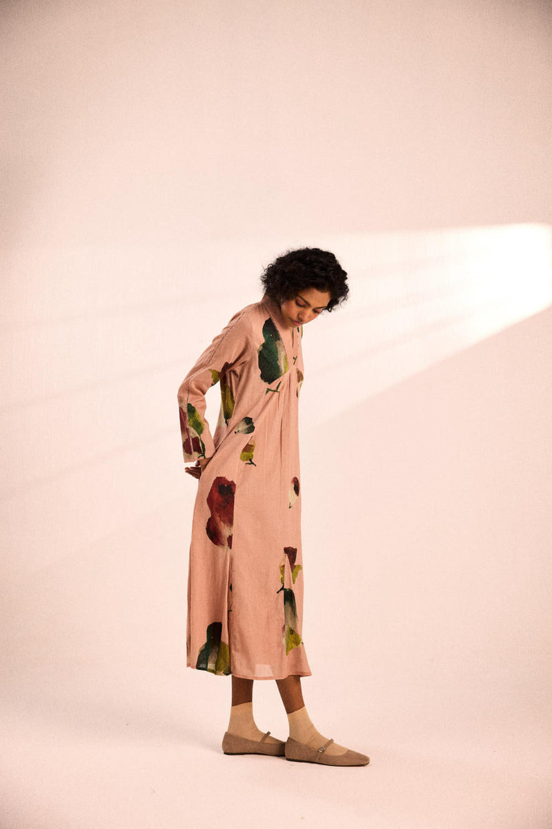 Pastel dreams Dress by Khara Kapas in pink for women Worldwide