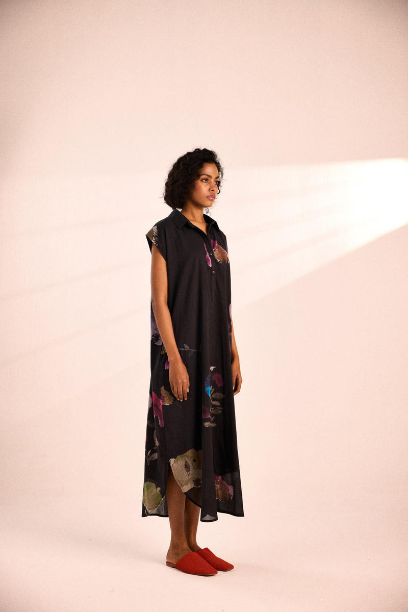 Bramble blooms Dress by Khara Kapas in black for women Worldwide