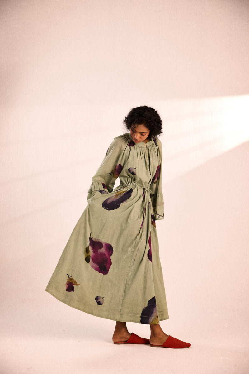 Garden mirage Dress by Khara Kapas in green for women Worldwide