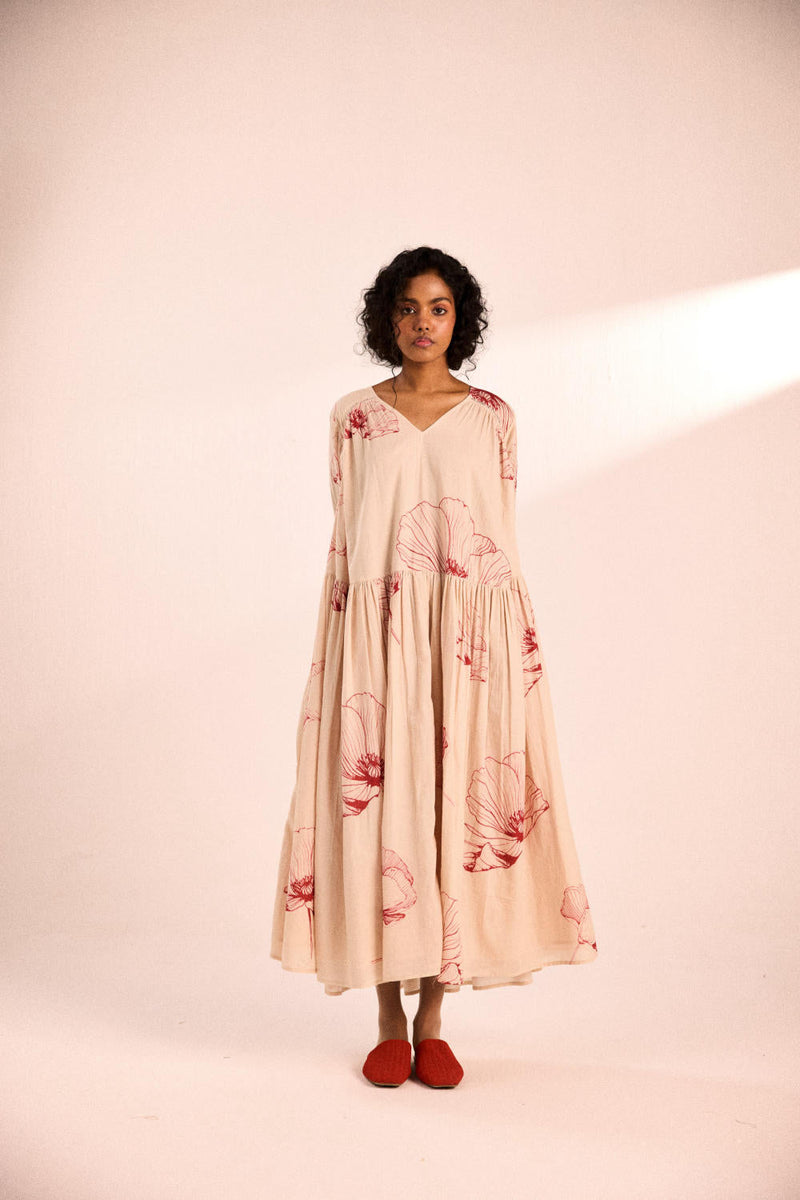 Floral sway dress by Khara Kapas for women Worldwide
