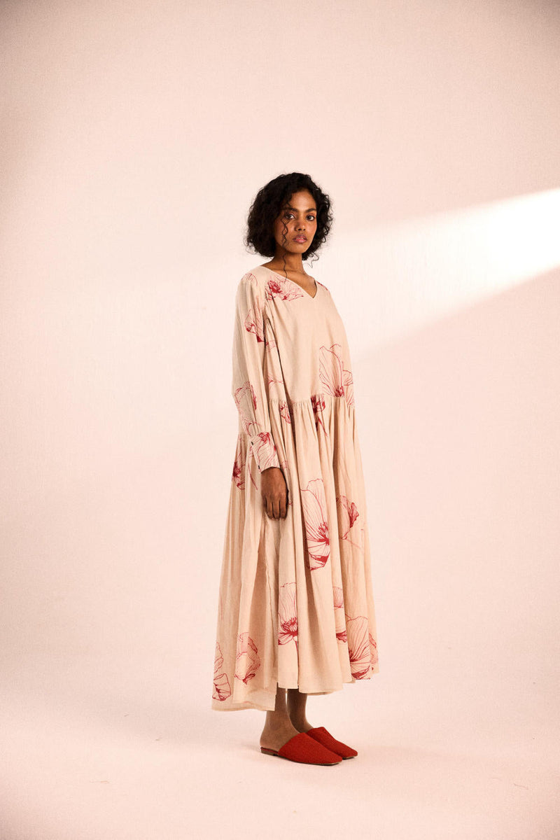 Floral sway dress by Khara Kapas for women Worldwide