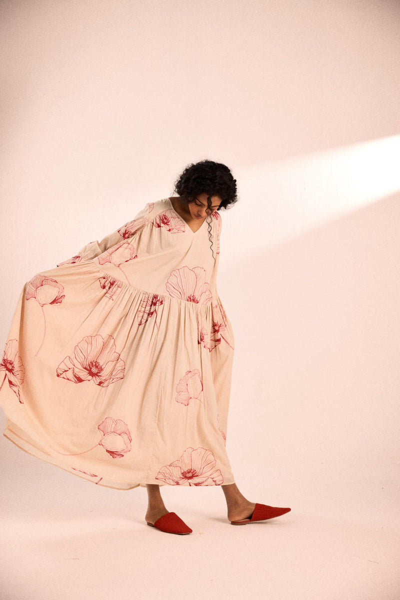 Floral sway dress by Khara Kapas for women Worldwide