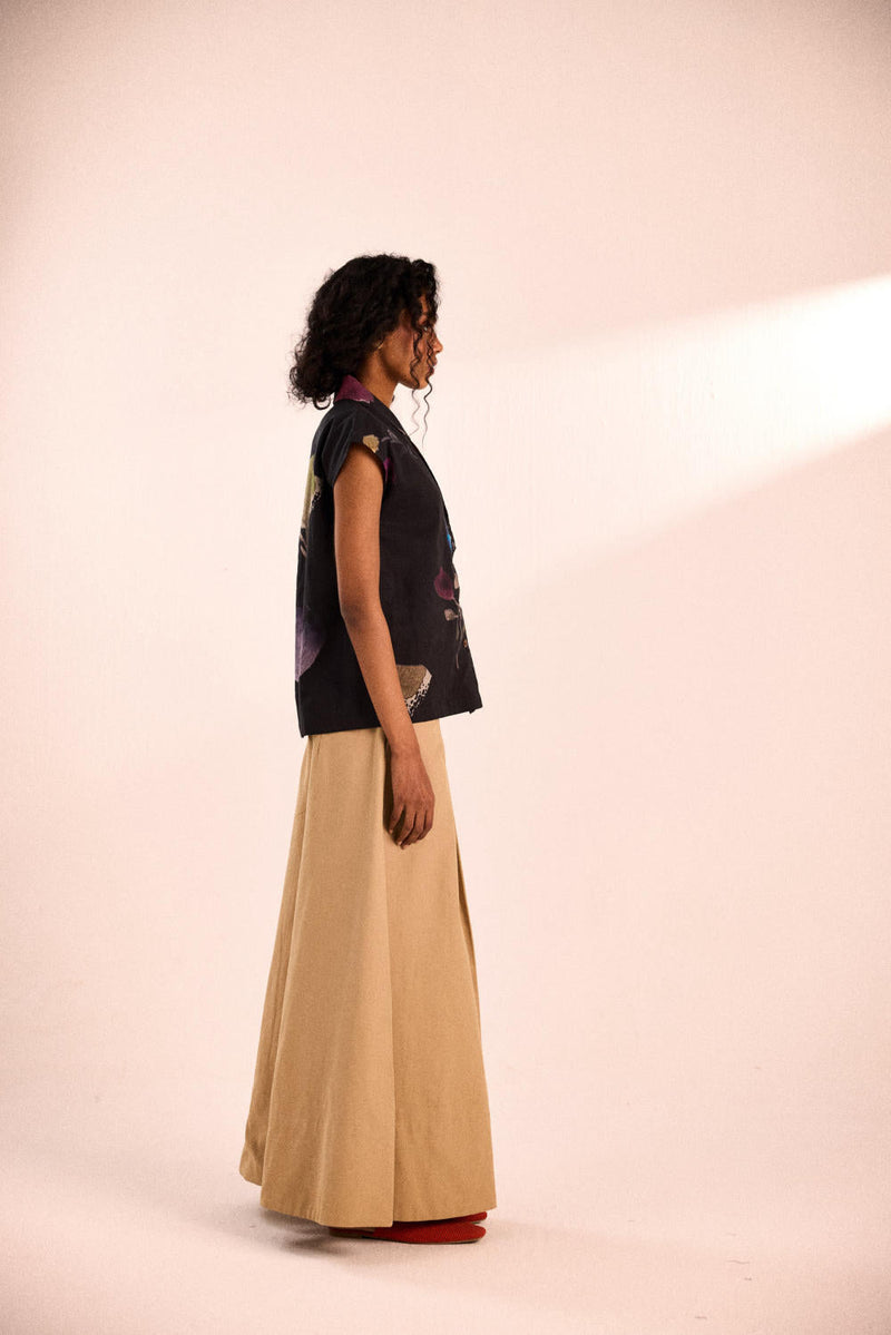Night Bloom Top by Khara Kapas in black for women Worldwide