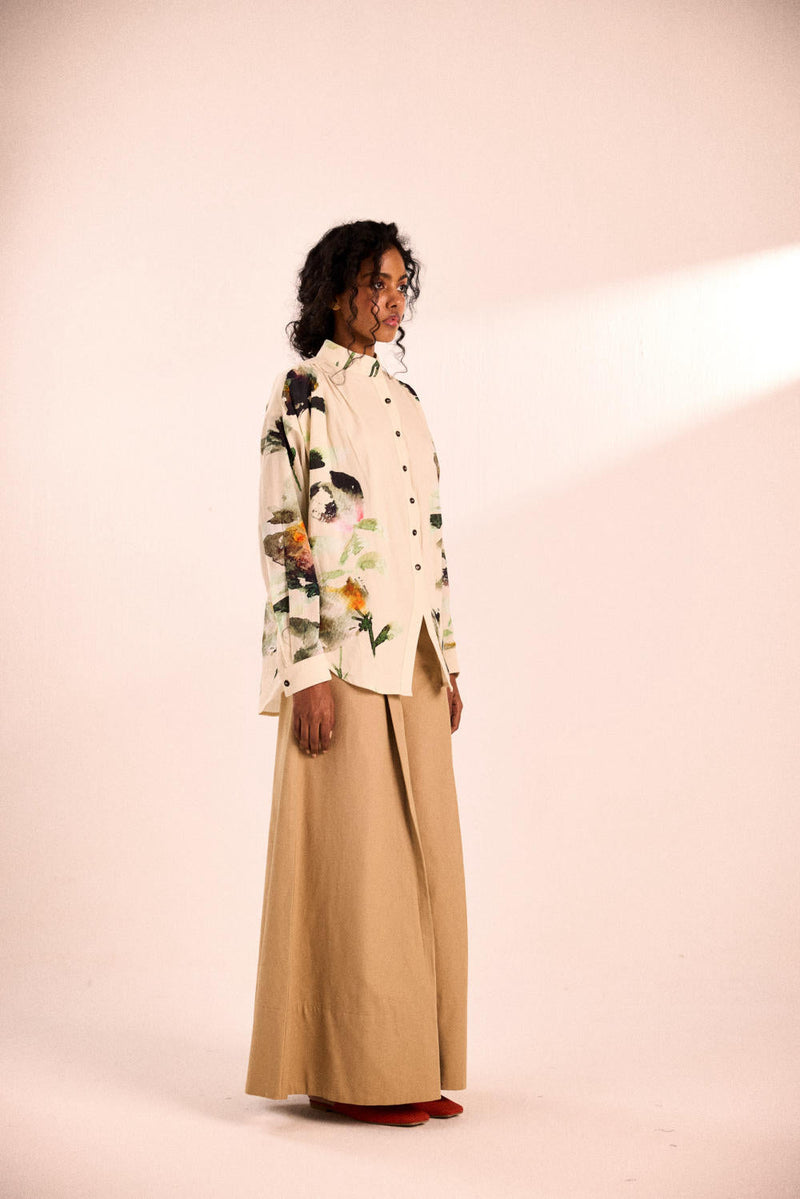 Morning bloom top by Khara Kapas in white for women Worldwide