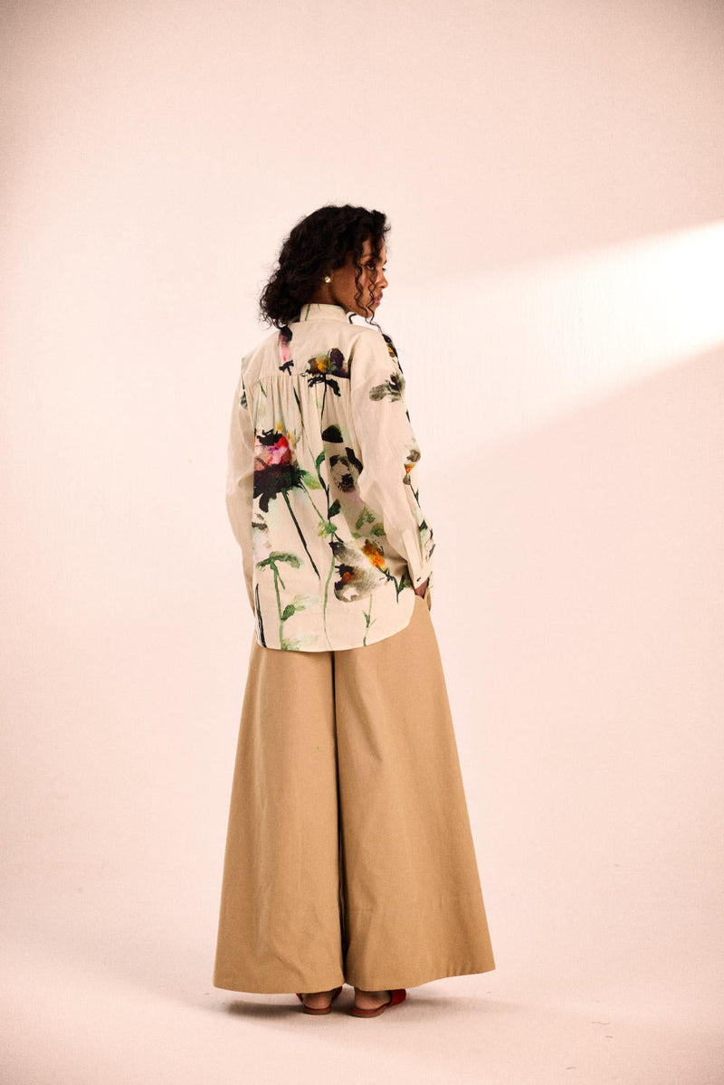 Morning bloom top by Khara Kapas in white for women Worldwide