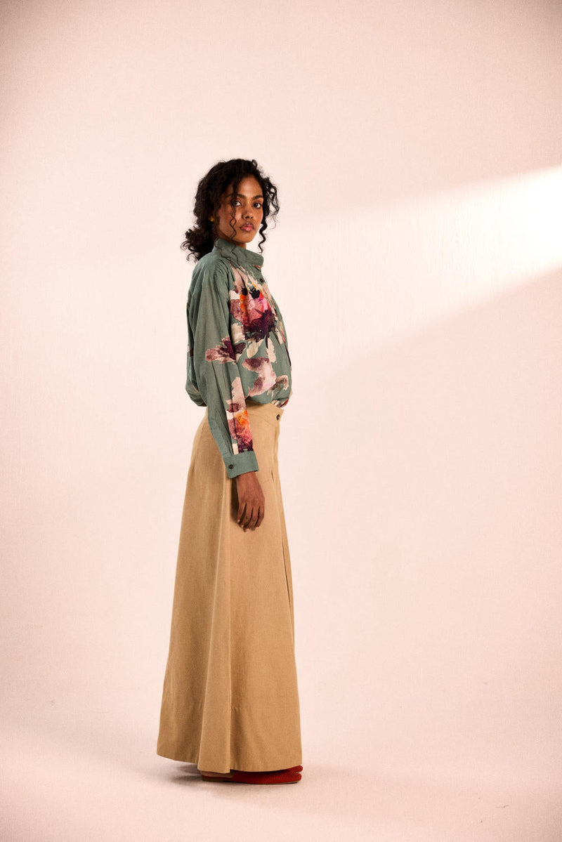 Morning coffee pants by Khara Kapas in brown for women Worldwide