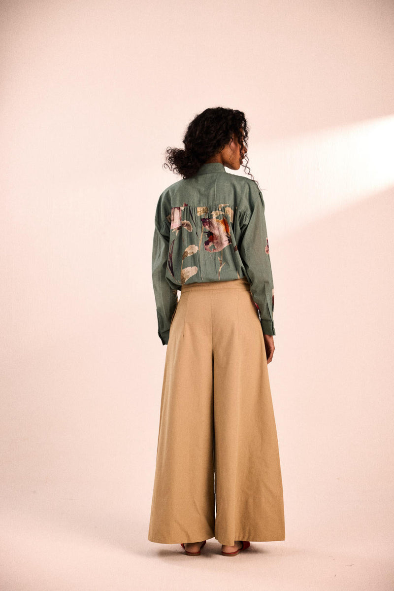 Morning coffee pants by Khara Kapas in brown for women Worldwide