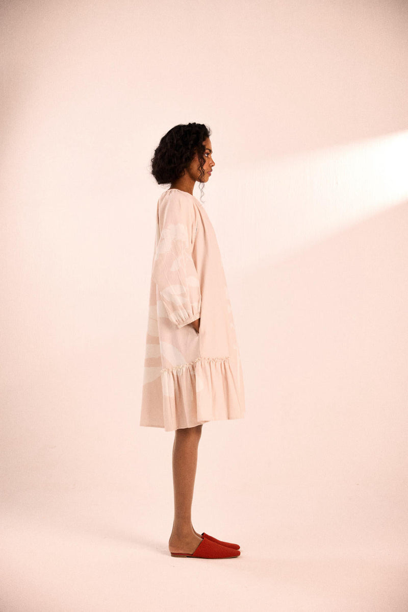 Spring sigh dress twill by Khara Kapas in pink for women Worldwide