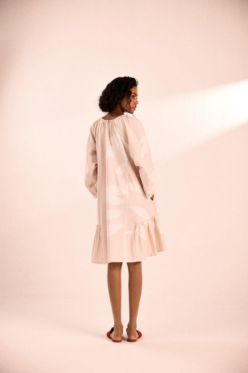 Spring sigh dress twill by Khara Kapas in pink for women Worldwide