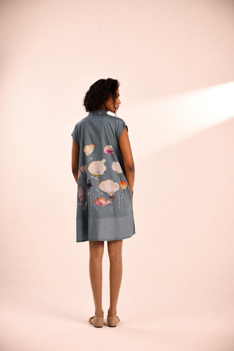 Seafoam dress cotton by Khara Kapas in blue for women Worldwide