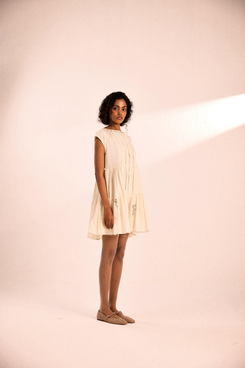 Vanilla veil dress by Khara Kapas in white for women Worldwide
