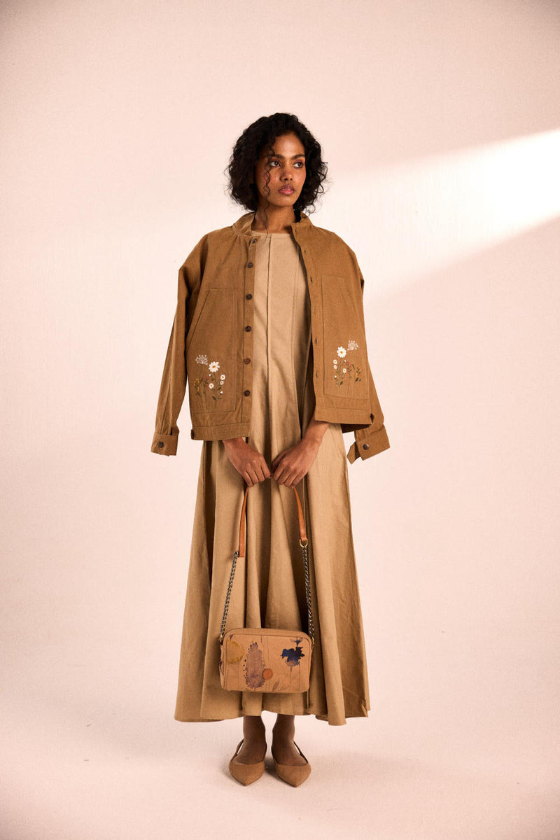 Latte Must jacket twill by Khara Kapas in brown for women Worldwide