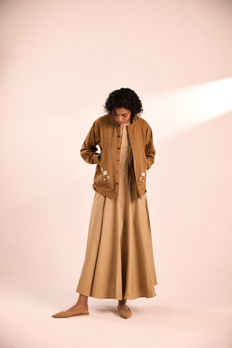 Latte Must jacket twill by Khara Kapas in brown for women Worldwide