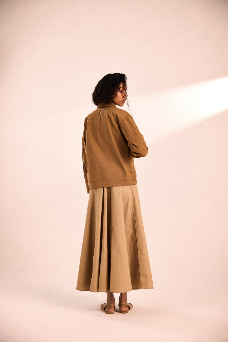 Latte Must jacket twill by Khara Kapas in brown for women Worldwide