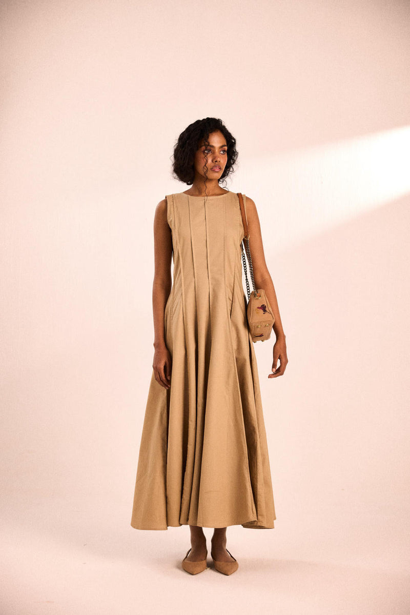 Espresso dress oxford by Khara Kapas in brown for women Worldwide