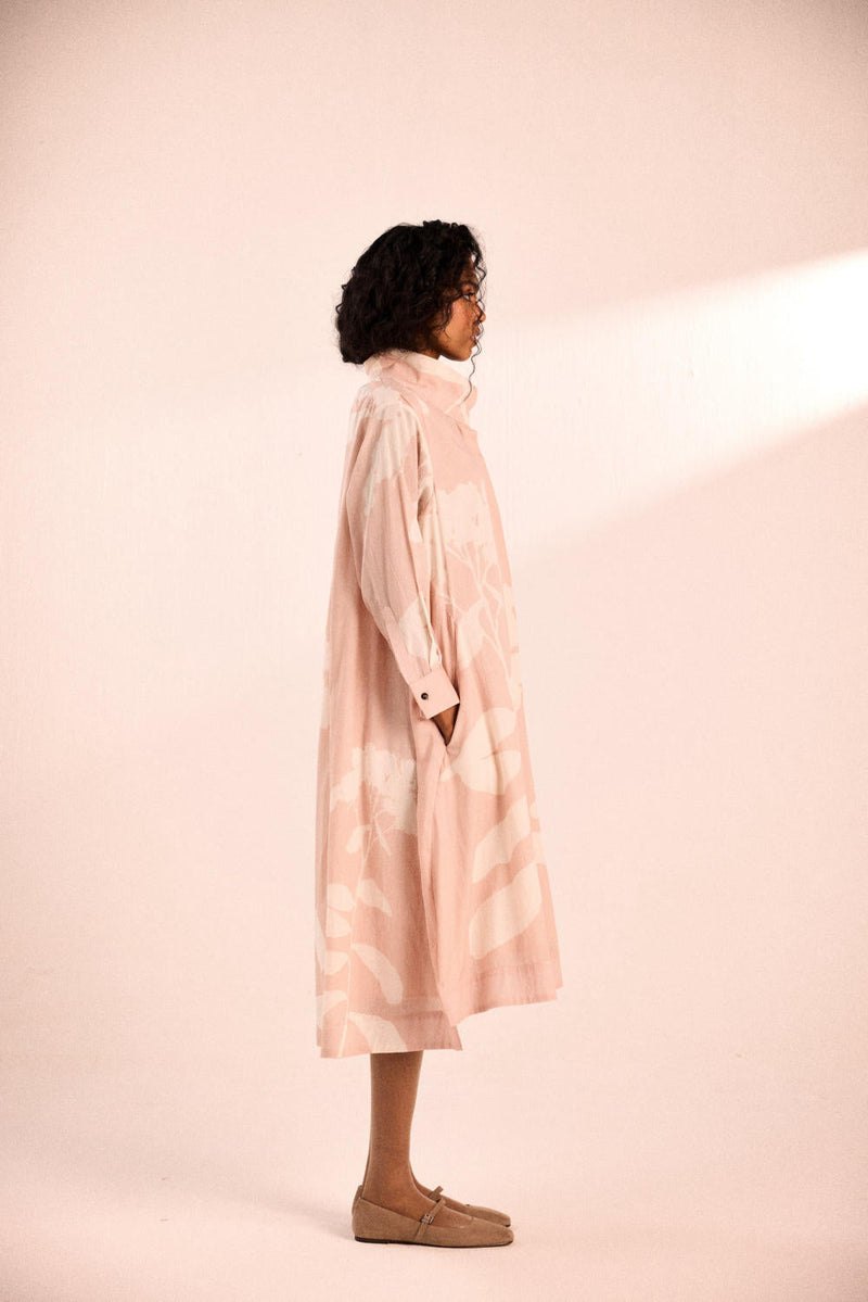 Muted Bloom dress by Khara Kapas in pink for women Worldwide
