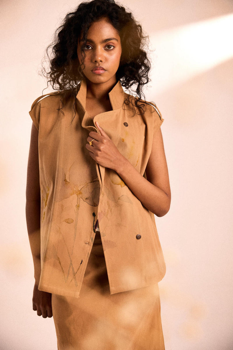 Prickled Dreams Jacket twill by Khara Kapas in brown for women Worldwide