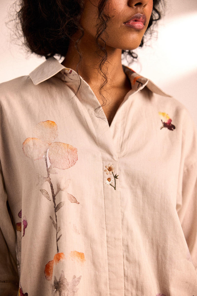 Oat bloom Top by Khara Kapas for women Worldwide