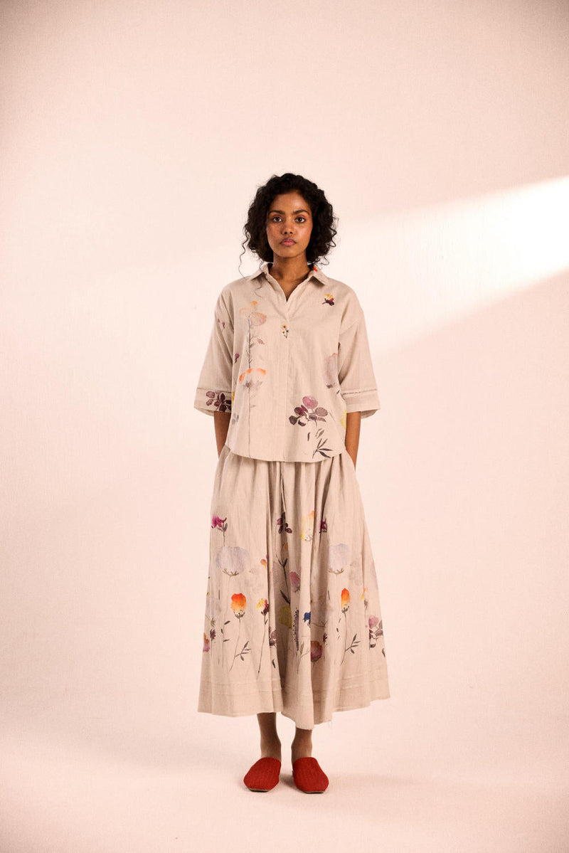 Oat Bloom skirt by Khara Kapas for women Worldwide