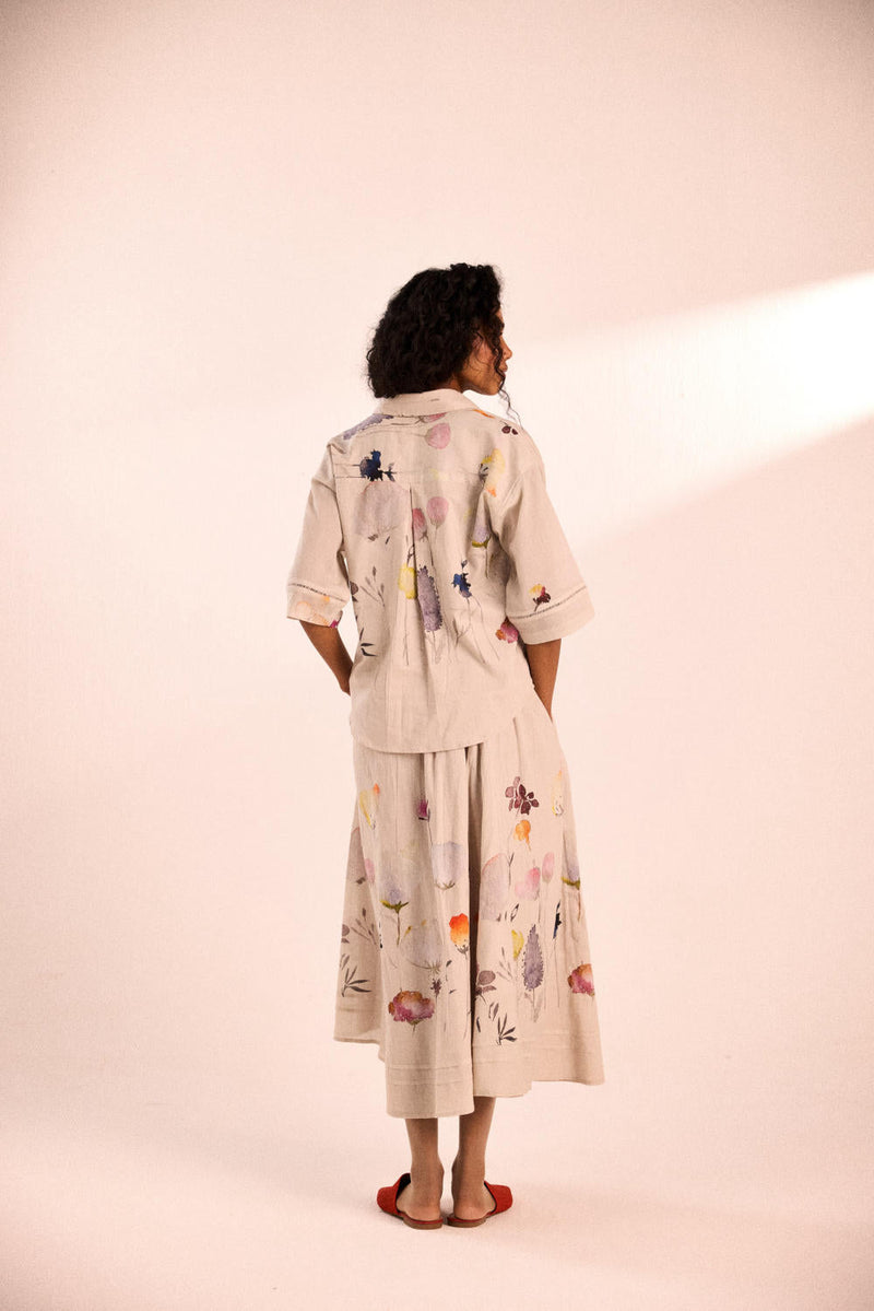 Oat Bloom skirt by Khara Kapas for women Worldwide