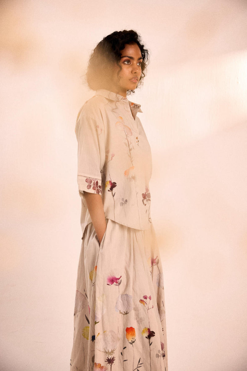 Oat Bloom skirt by Khara Kapas for women Worldwide