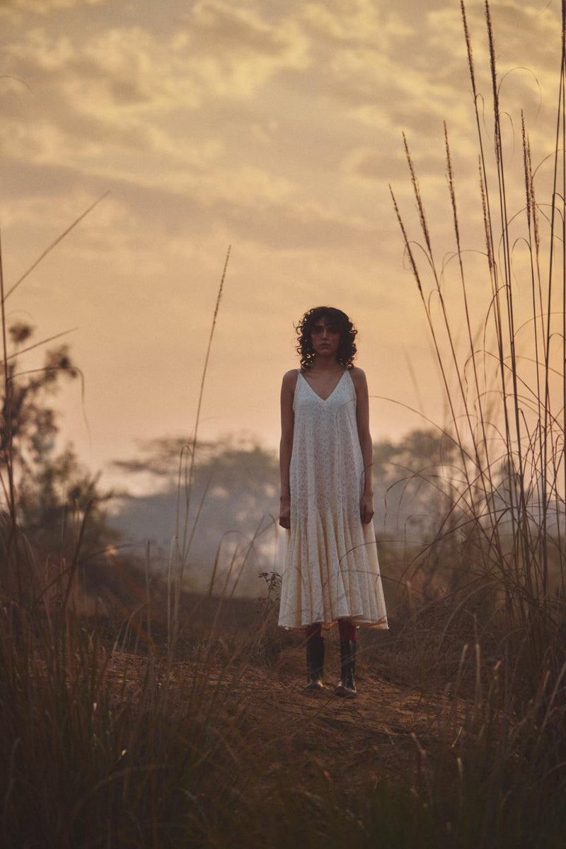 Ivory Breeze dress by Khara Kapas in white for women Worldwide