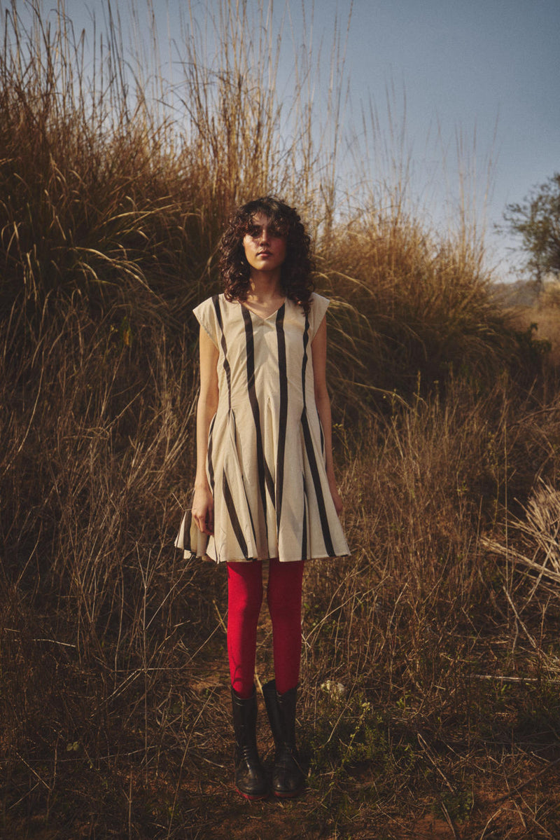 Checkmate Dress by Khara Kapas in black for women Worldwide
