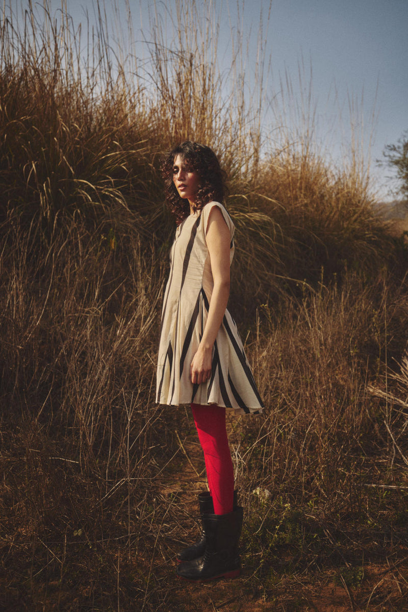 Checkmate Dress by Khara Kapas in black for women Worldwide