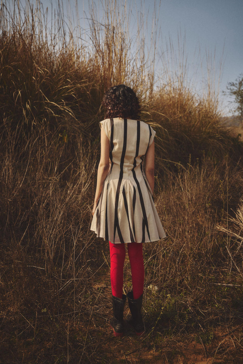 Checkmate Dress by Khara Kapas in black for women Worldwide