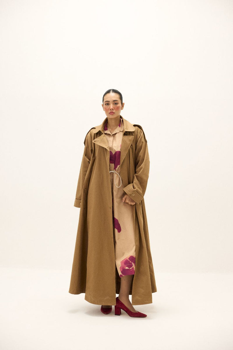 Heartstone Coat twill by Khara Kapas in brown for women Worldwide