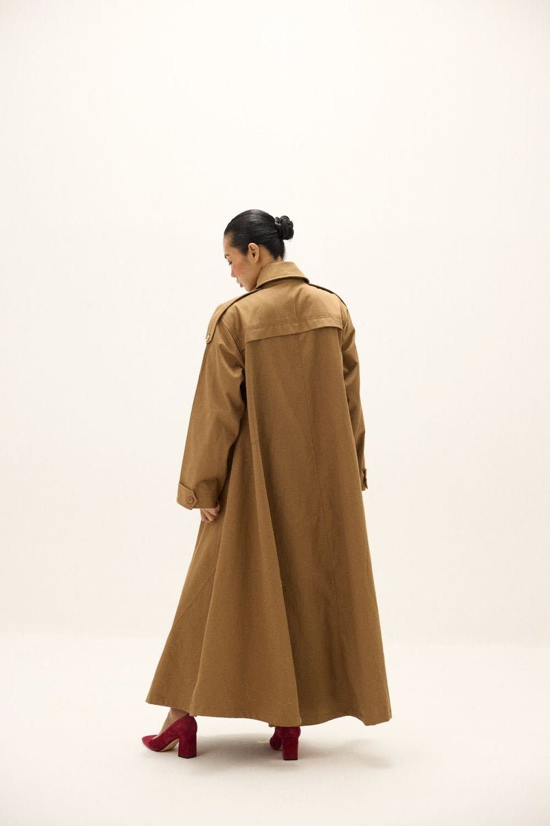 Heartstone Coat twill by Khara Kapas in brown for women Worldwide