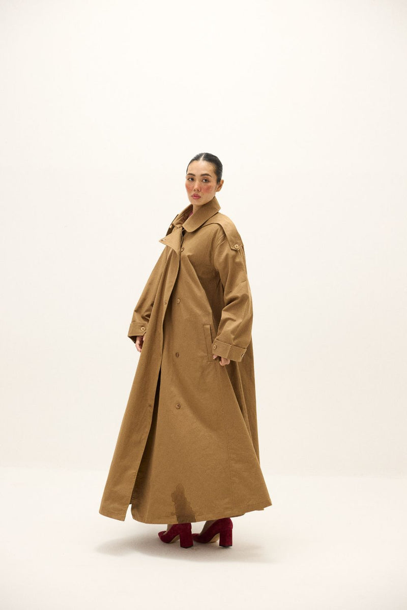 Heartstone Coat twill by Khara Kapas in brown for women Worldwide